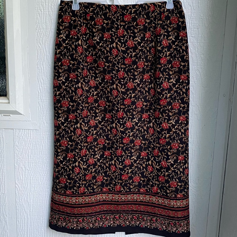 Briggs New York Women's A-Line Midi Skirt With Slit Size 16 - Picture 5 of 16